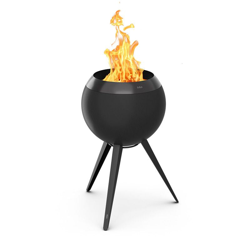 MOON 45 Feuerkorb mit hohem Fuß all black