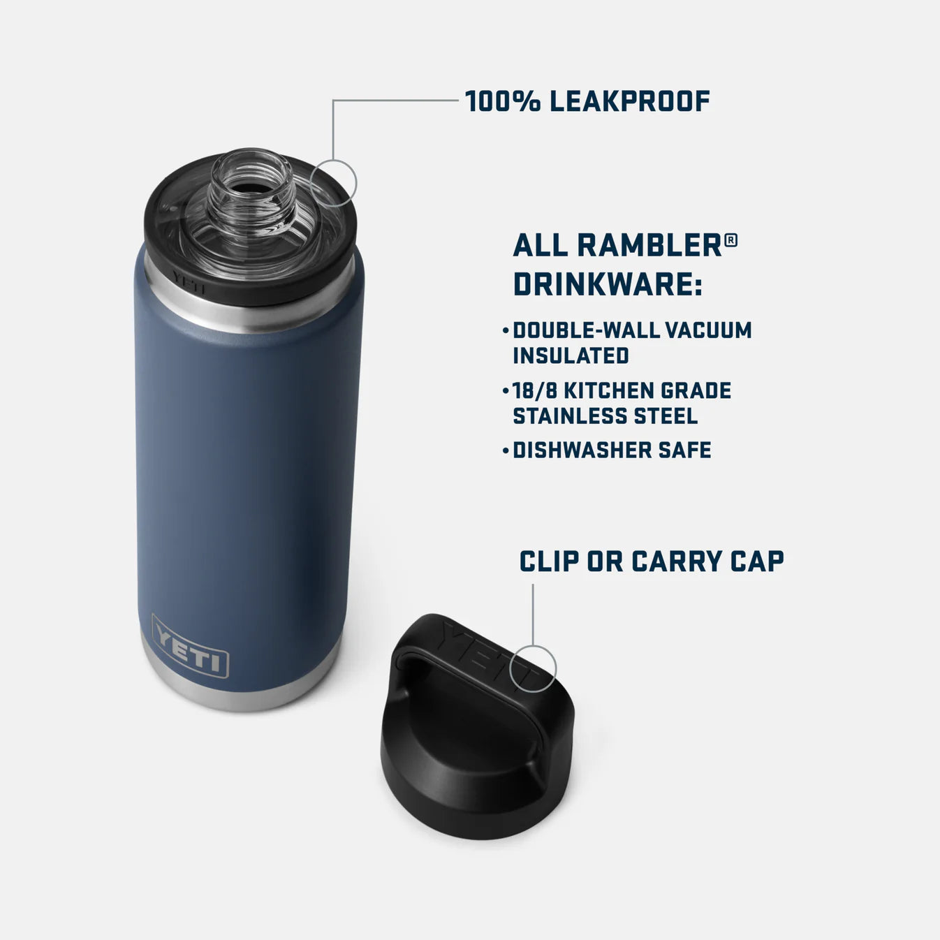 Rambler®  26 oz Flasche (769 ml) Sea View