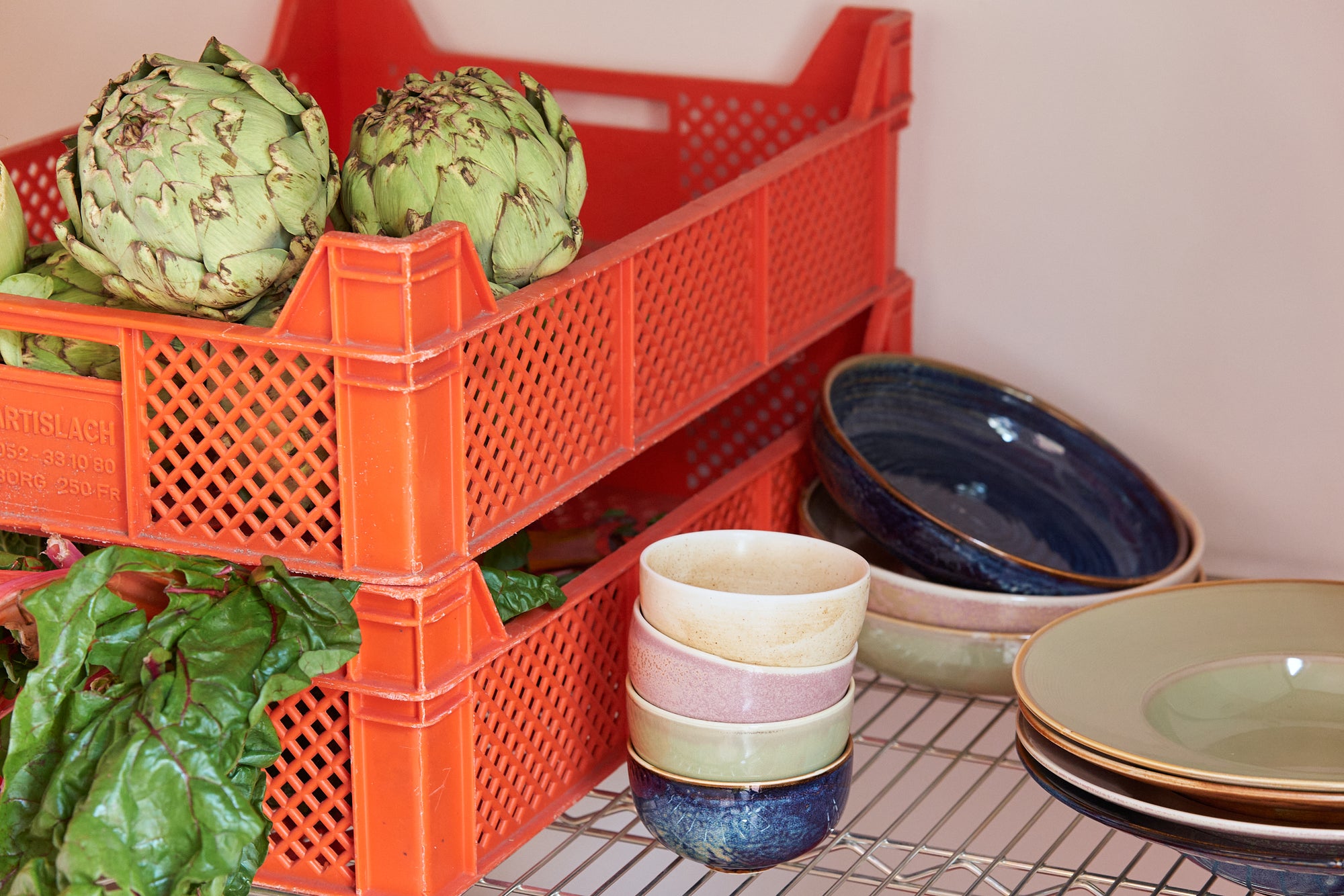 Chef ceramics: bowl - rustic blue 4Stk.